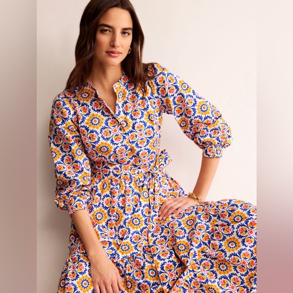 Boden Floral Midi Dress - Multicolor - Picture 5 of 8